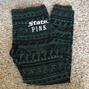 Pink Victoria Secret Michigan State Yoga Pants
